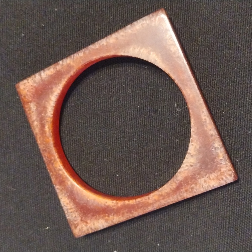Vintage Square Plastic Bangle Bracelet